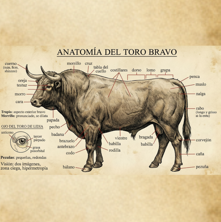Anatomia del toro bravo​